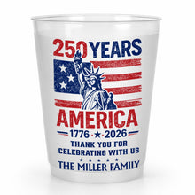 Load image into Gallery viewer, Personalized Frosted Cups American Flag 4th of July Gift Idea