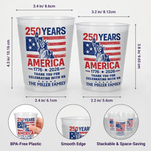 Load image into Gallery viewer, Personalized Frosted Cups American Flag 4th of July Gift Idea