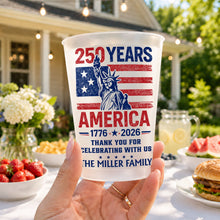 Load image into Gallery viewer, Personalized Frosted Cups American Flag 4th of July Gift Idea