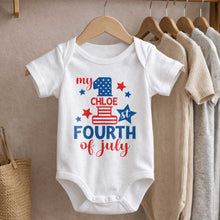 Load image into Gallery viewer, Personalized Baby Onesie Custom Name 1st 4th of July Gift