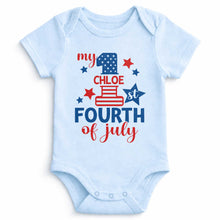 Load image into Gallery viewer, Personalized Baby Onesie Custom Name 1st 4th of July Gift