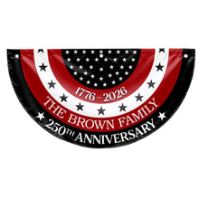 Load image into Gallery viewer, Personalized Non-Pleated Fan Flag Custom Family Name Gift for 4th of July