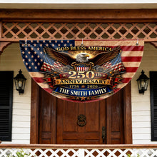 Load image into Gallery viewer, Personalized Non-Pleated Fan Flag Custom Family Name Gift