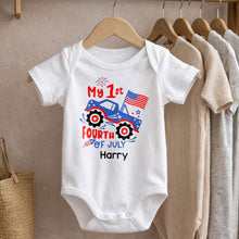 Load image into Gallery viewer, Personalized Baby Onesie My 1st Fourth of July Fireworks Gift