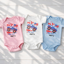 Load image into Gallery viewer, Personalized Baby Onesie My 1st Fourth of July Fireworks Gift