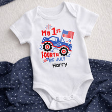 Load image into Gallery viewer, Personalized Baby Onesie My 1st Fourth of July Fireworks Gift