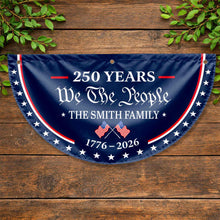 Load image into Gallery viewer, Personalized Non-Pleated Fan Flag Custom Family Name USA Gift