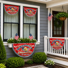 Load image into Gallery viewer, Personalized Non-Pleated Fan Flag Custom Family Name Eagle 250th Anniversary