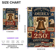 Load image into Gallery viewer, Personalized 250th Anniversary Garden Flag Custom Family Name USA