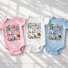Load image into Gallery viewer, Personalized Baby Onesie Custom Name 4th of July Gift