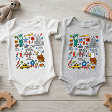 Load image into Gallery viewer, Personalized Baby Onesie Custom Name 4th of July Gift