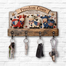 Load image into Gallery viewer, Personalized Farmhouse Key Holder Custom Family Name Gift