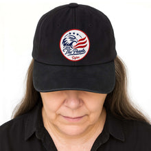 Load image into Gallery viewer, Personalized Washed Denim Cap Custom Name American Eagle Gift
