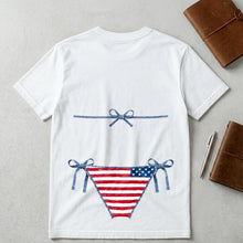 Load image into Gallery viewer, Personalized American Flag T-Shirt Custom Design Gift