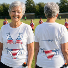 Load image into Gallery viewer, Personalized American Flag T-Shirt Custom Design Gift