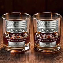 Load image into Gallery viewer, Personalized Custom Whiskey Glass American Flag Gift for Dad
