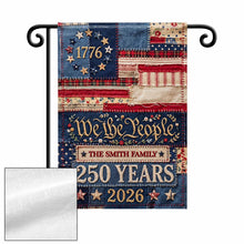Load image into Gallery viewer, Personalized Double-Sided Garden Flag Custom Family Name 4th of July Gift