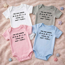 Load image into Gallery viewer, Personalized 1st Birthday Baby Onesie Custom Name Gift Idea