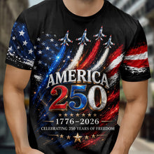 Load image into Gallery viewer, Personalized Independence Day T-Shirt Custom Name 250th Anniversary Gift