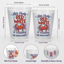 Load image into Gallery viewer, Personalized Frosted Cups Custom Family Name 4th of July Party
