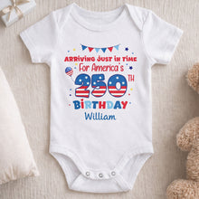Load image into Gallery viewer, Personalized Baby Onesie Custom Name 4th of July Gift Idea