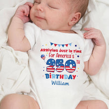 Load image into Gallery viewer, Personalized Baby Onesie Custom Name 4th of July Gift Idea