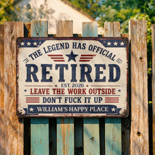 Load image into Gallery viewer, Personalized Metal Sign Custom Name Gift for Dad 4th of July