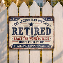 Load image into Gallery viewer, Personalized Metal Sign Custom Name Gift for Dad 4th of July