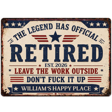 Load image into Gallery viewer, Personalized Metal Sign Custom Name Gift for Dad 4th of July