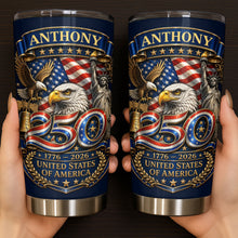 Load image into Gallery viewer, Personalized 20oz Stainless Steel Tumbler Custom Name America Gift for Dad