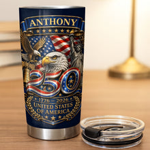 Load image into Gallery viewer, Personalized 20oz Stainless Steel Tumbler Custom Name America Gift for Dad