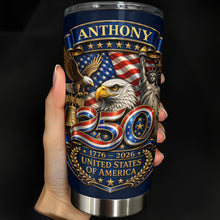 Load image into Gallery viewer, Personalized 20oz Stainless Steel Tumbler Custom Name America Gift for Dad