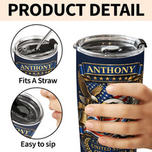 Load image into Gallery viewer, Personalized 20oz Stainless Steel Tumbler Custom Name America Gift for Dad