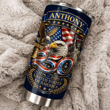 Load image into Gallery viewer, Personalized 20oz Stainless Steel Tumbler Custom Name America Gift for Dad
