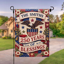 Load image into Gallery viewer, Personalized Double-Sided Garden Flag Custom Family Name 4th of July Gift