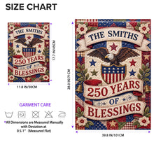 Load image into Gallery viewer, Personalized Double-Sided Garden Flag Custom Family Name 4th of July Gift