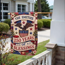 Load image into Gallery viewer, Personalized Double-Sided Garden Flag Custom Family Name 4th of July Gift