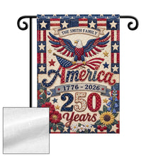 Load image into Gallery viewer, Personalized Double-Sided Garden Flag Custom Family Name USA | GradoCreations