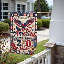 Load image into Gallery viewer, Personalized Double-Sided Garden Flag Custom Family Name USA | GradoCreations