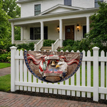 Load image into Gallery viewer, Personalized Non-Pleated Fan Flag Custom Family Name Gift for Independence Day