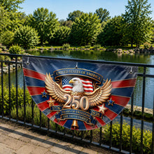 Load image into Gallery viewer, Personalized Family Eagle Fan Flag Custom Name 4th of July Gift