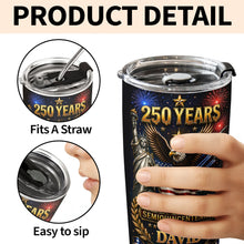 Load image into Gallery viewer, Personalized 20oz Stainless Steel Tumbler American Flag Gift for Dad