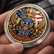 Load image into Gallery viewer, Custom Family Commemorative Coin Personalized 250th Anniversary Gift