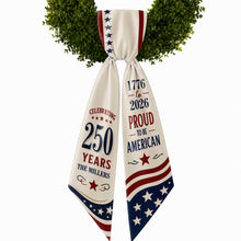 Load image into Gallery viewer, Personalized American Flag Decorative Sash Custom Family Name 4th of July