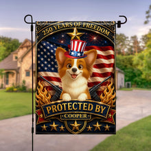 Load image into Gallery viewer, Custom USA Flag with Dog Design - Personalized Garden Flag Gift