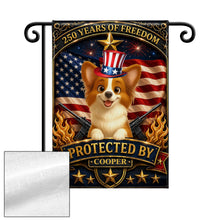 Load image into Gallery viewer, Custom USA Flag with Dog Design - Personalized Garden Flag Gift