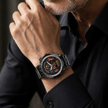 Load image into Gallery viewer, Personalized Men's Watch Custom Name American Flag Gift for Dad
