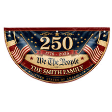 Load image into Gallery viewer, Personalized USA Flag Non-Pleated Fan Flag Custom Family Gift