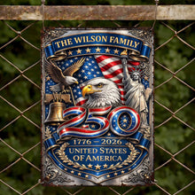 Load image into Gallery viewer, Personalized 250th Anniversary Metal Sign Custom Name Gift