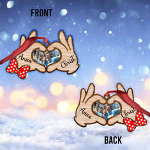 Load image into Gallery viewer, Personalized Couple Christmas Ornament Custom Photo Gift